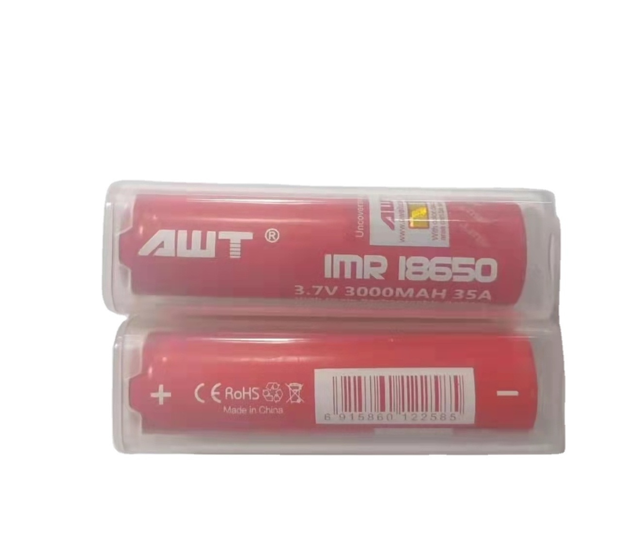 AWT True Capacity 3.7v 18650 Lithium Battery NMC Lipo 3000mah 35A 18650 Battery for Electronic Products /Flashlight