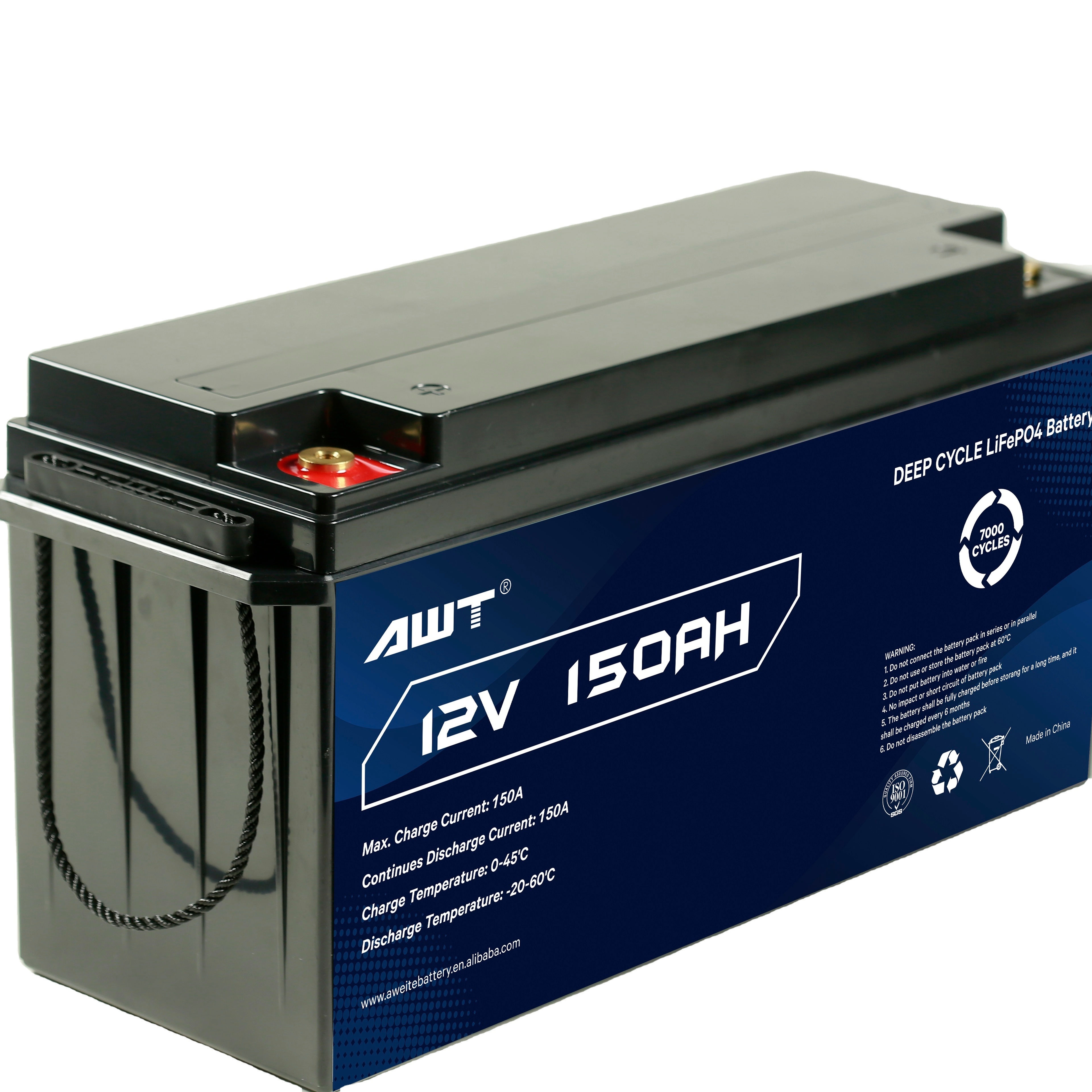 Auto car vehicle battery 20 years long lifespan AWT 150ah battery 500kwh battery for energy storage dry charge car