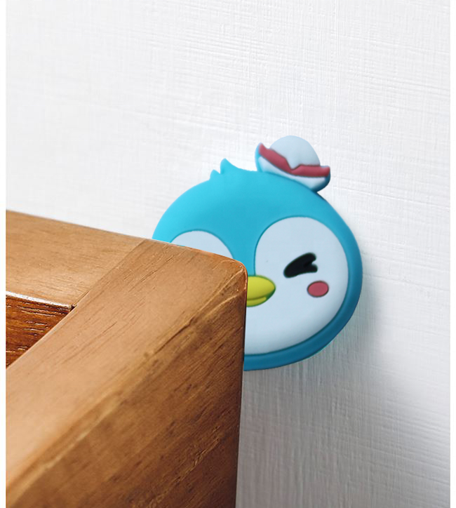 Wholesale Cute Wall Protection pad Silicone PVC Refrigerator Door Lock Bumping Stickers Door Handle Anti-Collision pad