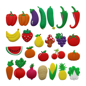 Fruit Rubber PVC Fridge Magnets Vegetable Refrigerator Magnets Fruit Whiteboard Magnetic Stickers for Home Decoration