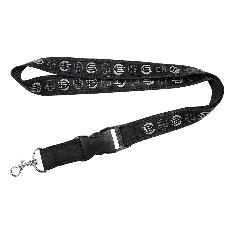 Customised Cheap Plain Flat Nylon Cord Printed Polyester Lanyards With Logo Neck Strap For ID Badge Holder With Metal Clip