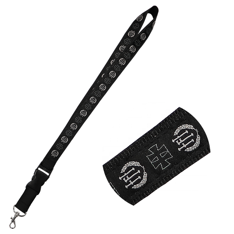 Customised Cheap Plain Flat Nylon Cord Printed Polyester Lanyards With Logo Neck Strap For ID Badge Holder With Metal Clip