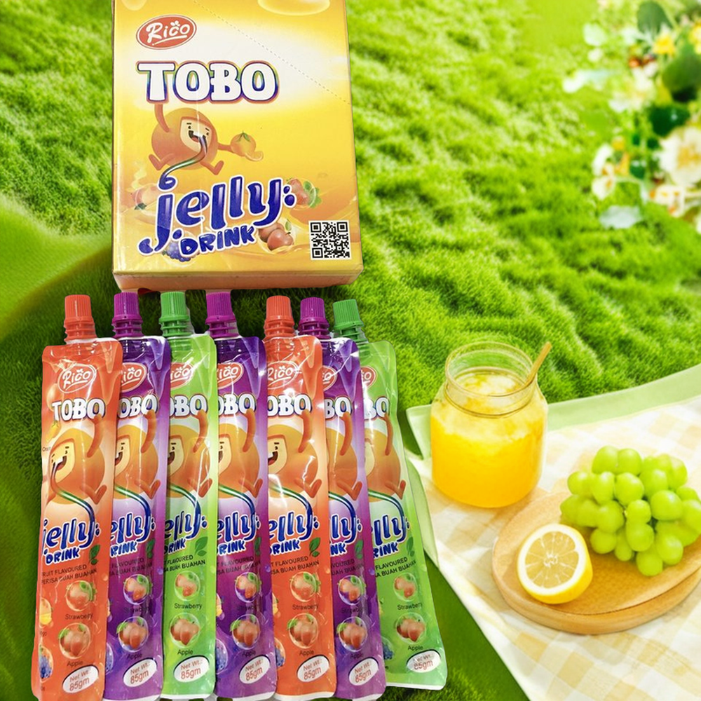 Malaysia Premium HALAL Concentrate  Jelly Drink Low-Carb Fruit Flavored with Apple Grape Mango Strawberry Packaged Sachet