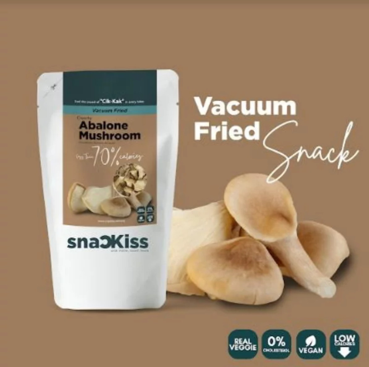 Malaysia-Manufactured Vacuum Fried Vegan Snacks Zero Trans Fat Shiitake Mushroom with Variety Nutritious Vegetables Salty Taste