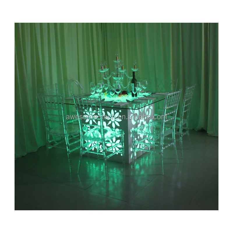 2022 Design Crystal Acrylic Ghost Table For Wedding