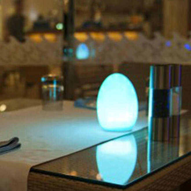 Smart Rechargeable Dimmable LED Egg Table Lamp For Restaurant Egg Shape Nightlight