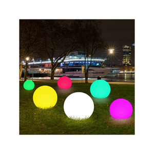 Outdoor LED Floor Landscape Ball Lighting 30cm led sphere/luminous sphere solar light garden glowing balls