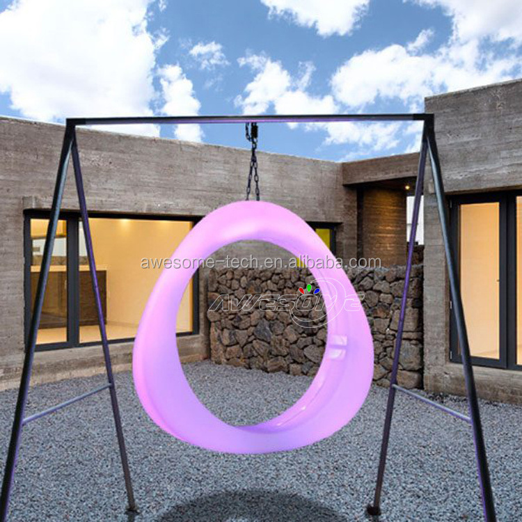 Outdoor Garden Adults Led Light Jhula Hanging Swing Chair, Garden Decorative Kids And Children Illuminated Swing Set