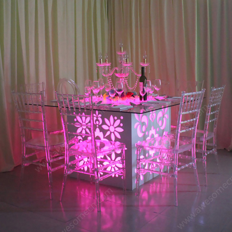 2022 Design Crystal Acrylic Ghost Table For Wedding