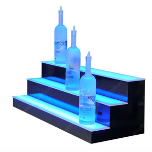 Led Light Bottle Holder Bar Shelf / Bar Liquor Bottle Stand / Led Acrylic Wine Bottle Display Rack