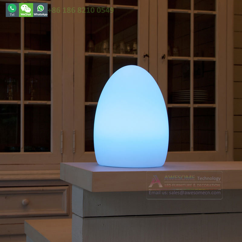 Smart Rechargeable Dimmable LED Egg Table Lamp For Restaurant Egg Shape Nightlight