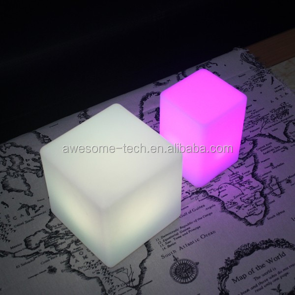 Cordless USB RGB Cube Lamp Restaurant LED Table Light For Hotel Dining Room