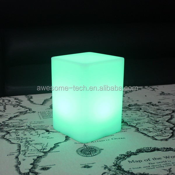 Cordless USB RGB Cube Lamp Restaurant LED Table Light For Hotel Dining Room