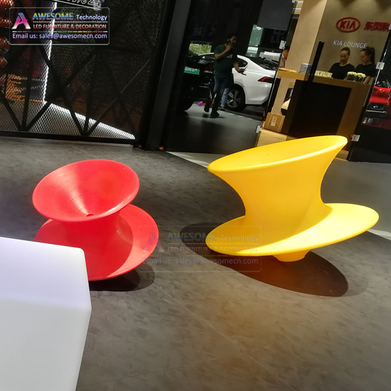 led glow lazy spun gyro chair for lounge (CH6543)