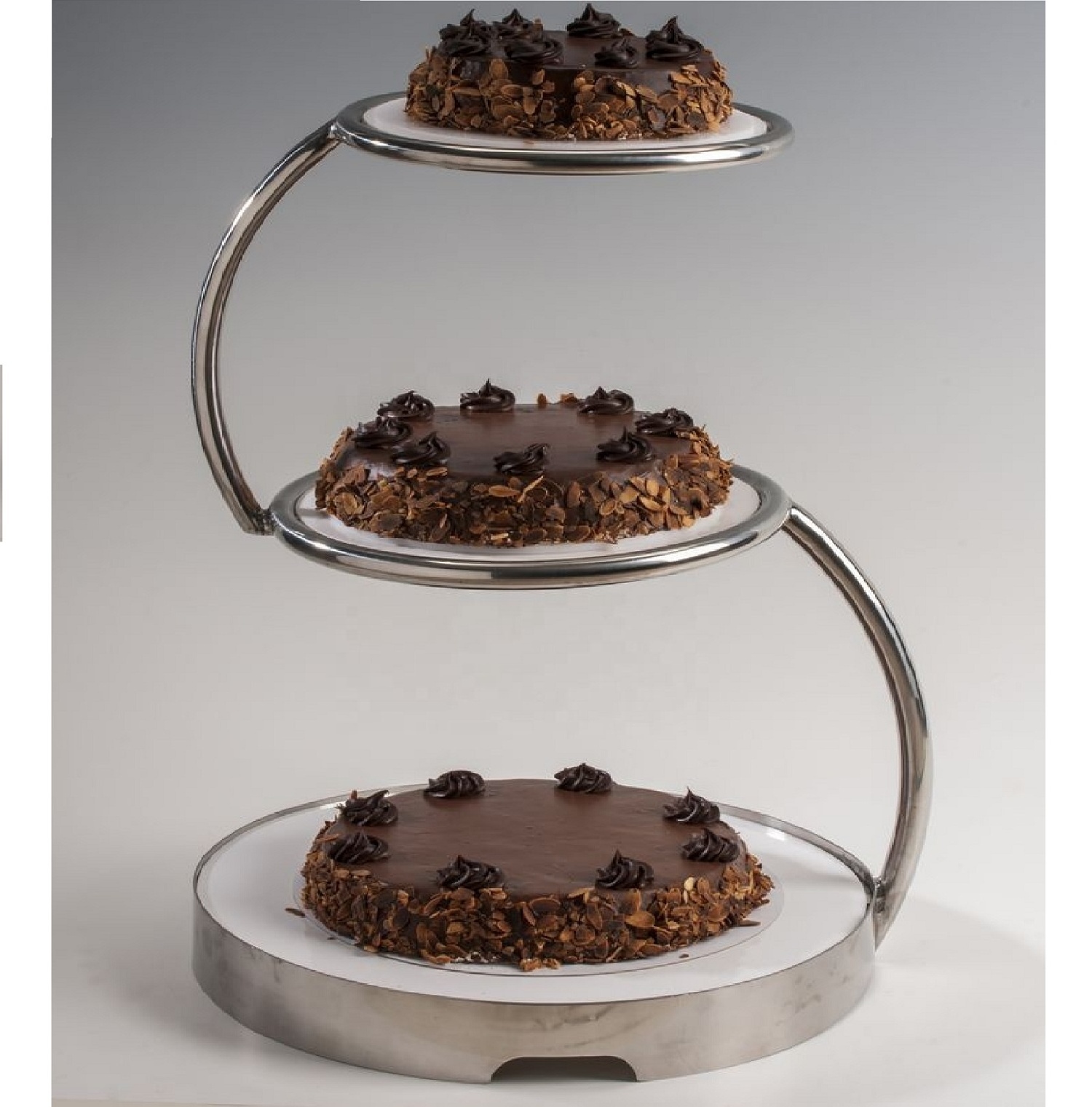 Unique Designed Decorative Cake Stand Made Of Steel & Glass For Serving Cake & Cupcake Wholesale