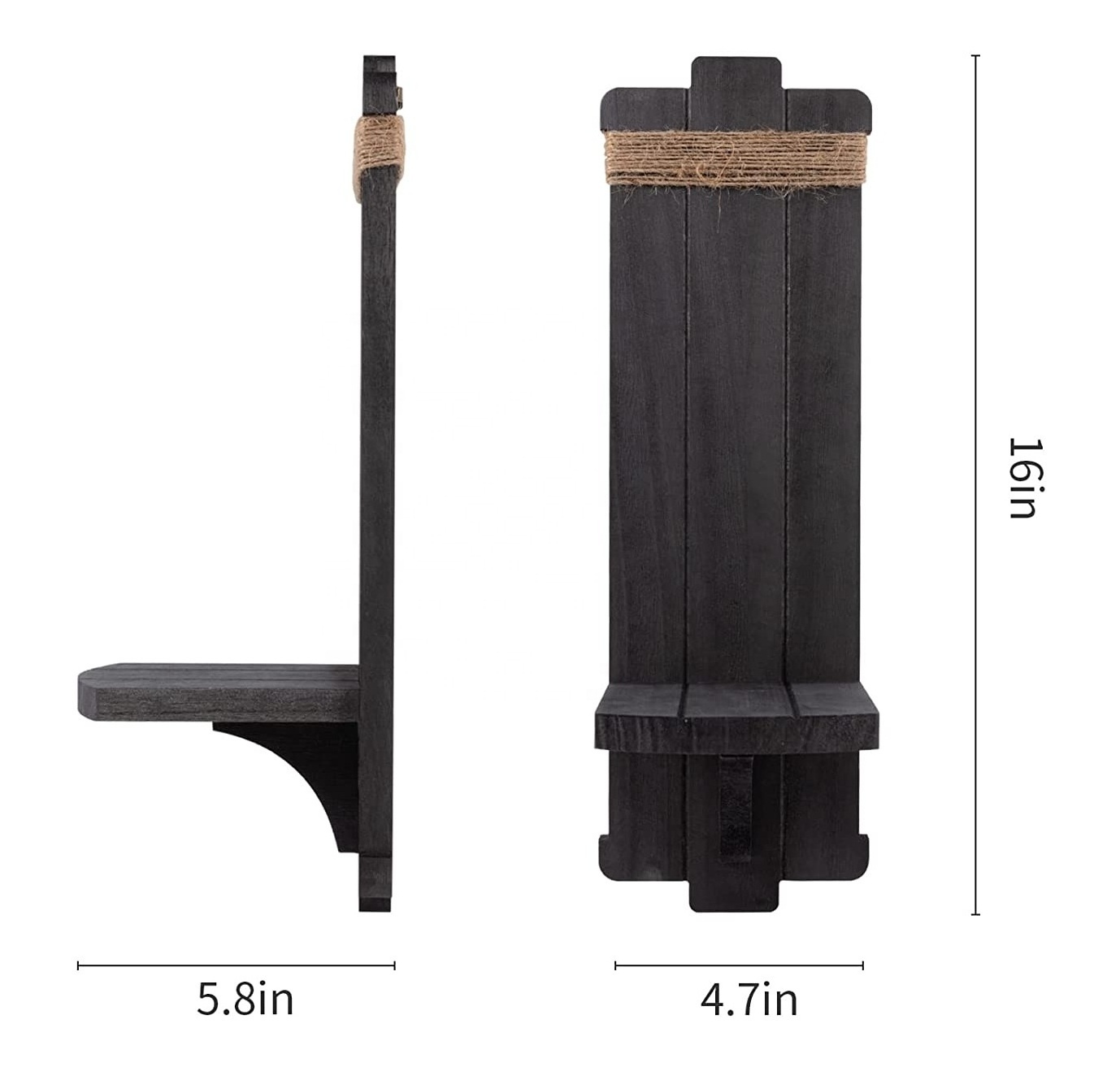 Natural Wooden Candle Sconce Hot Selling Pillar Candle Holder Fireplace Mental Display Wall Hanging Candle Stand