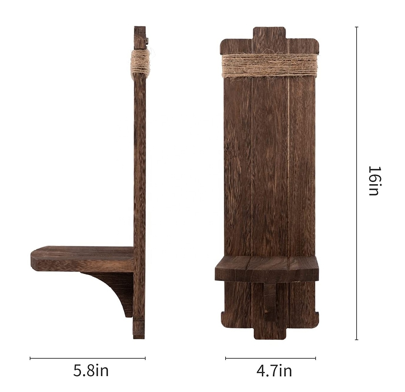 Natural Wooden Candle Sconce Hot Selling Pillar Candle Holder Fireplace Mental Display Wall Hanging Candle Stand