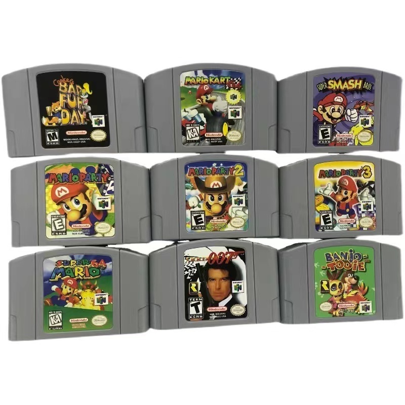 High Quality Classic Universal N64 Mario Kart Game Card Mario Bros Smash Game Cartridge Game Card