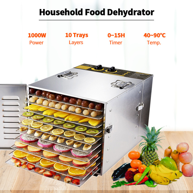 Healthy Snacks Beef Deer Jerky Maker 10 Trays Electric Dryer Food Dehydrator For Home