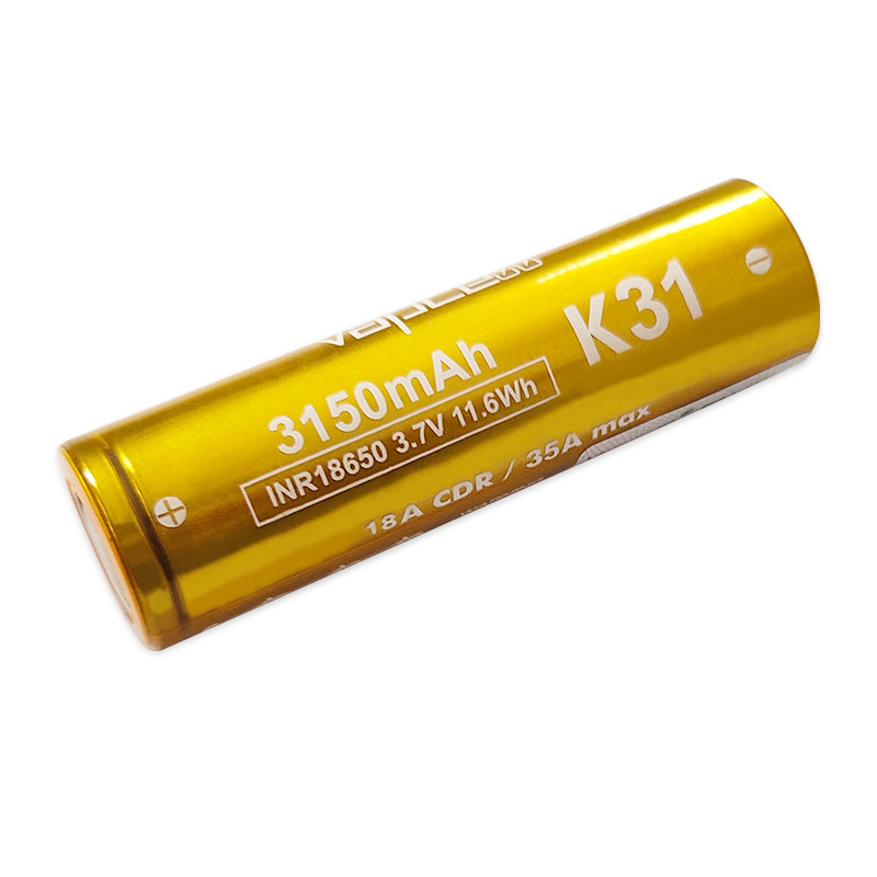 Vapcell K31 Wholesale 18650 Battery 3.7v 3150mAh Small Fan Electric Toy Car Battery Cylindrical Charging Lithium Ion Batteries