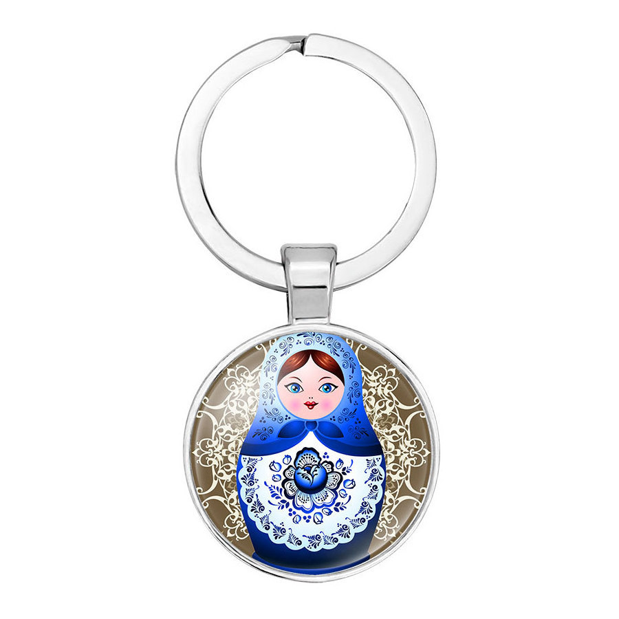 AA0160214 New jewelry pendant keychain Russian dolls pendant keyring Car bag accessories