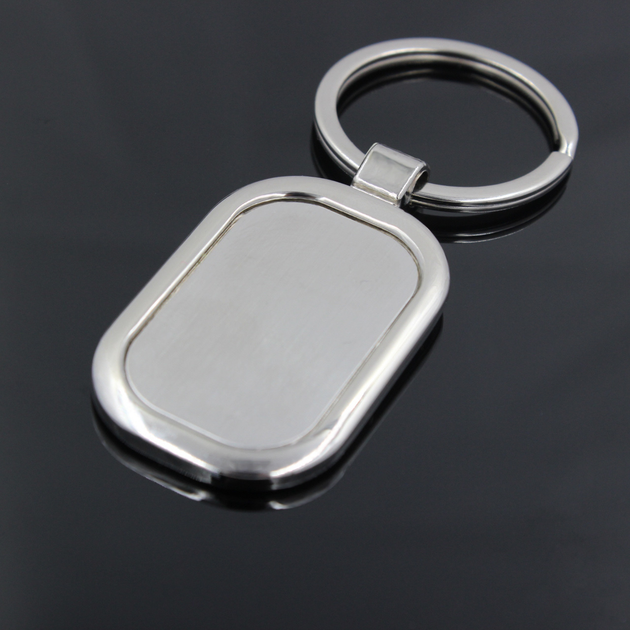 stainless steel 4 Designs Newest Metal Blank Keychains Advertising Custom LOGO Keyrings for Promotional Gifts