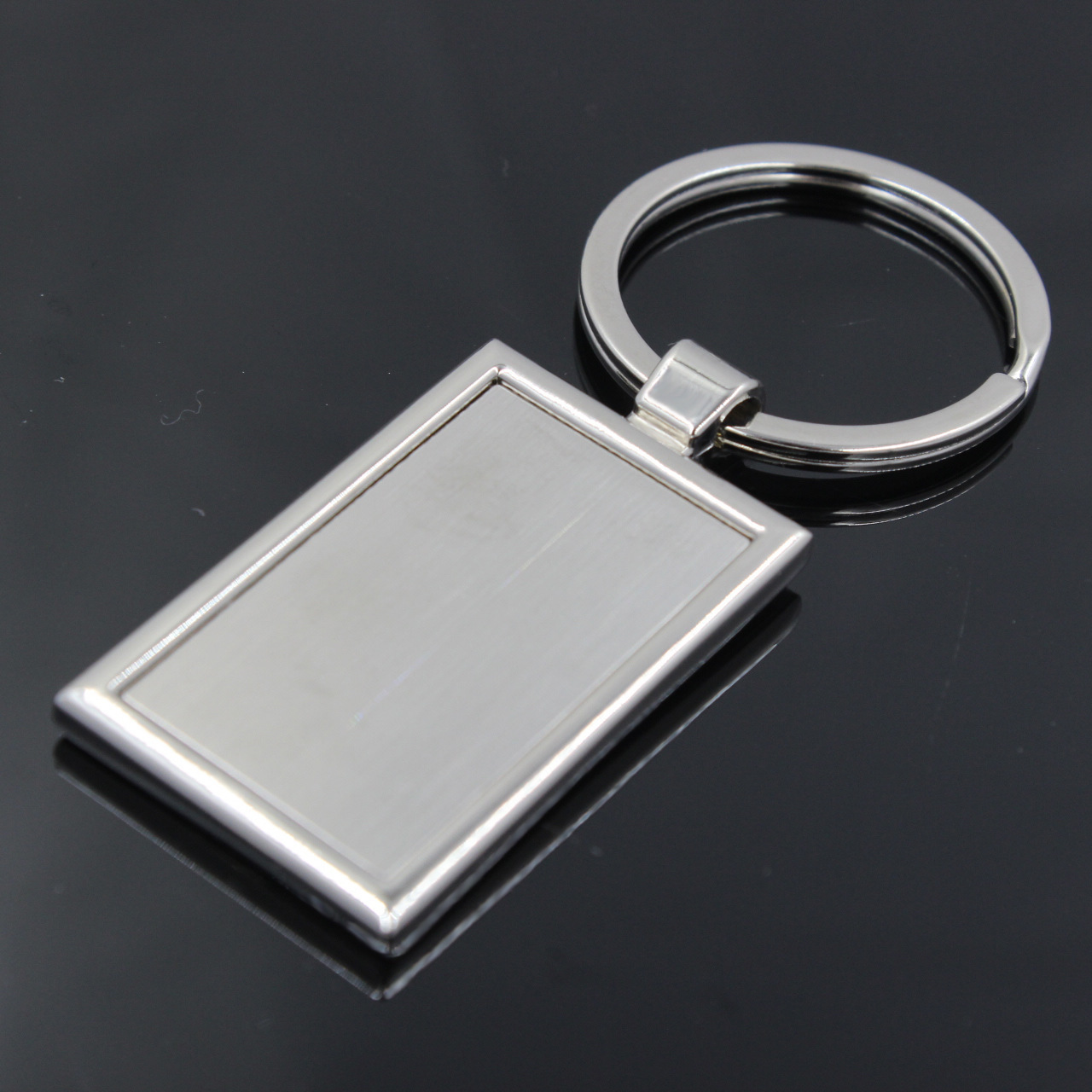 stainless steel 4 Designs Newest Metal Blank Keychains Advertising Custom LOGO Keyrings for Promotional Gifts