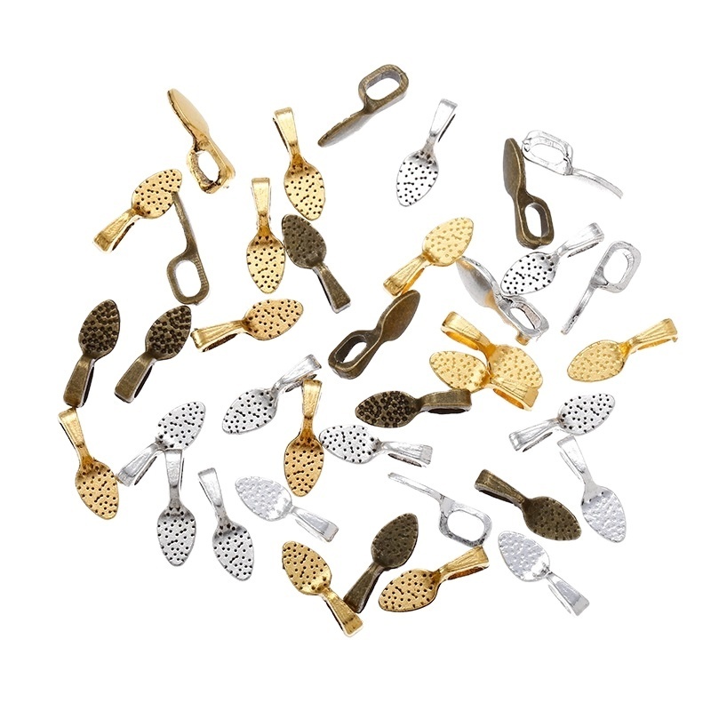 AA00244 DIY   100pcs/bag jewelry finding making Zinc Alloy Glue on Bail pendant clasp charm