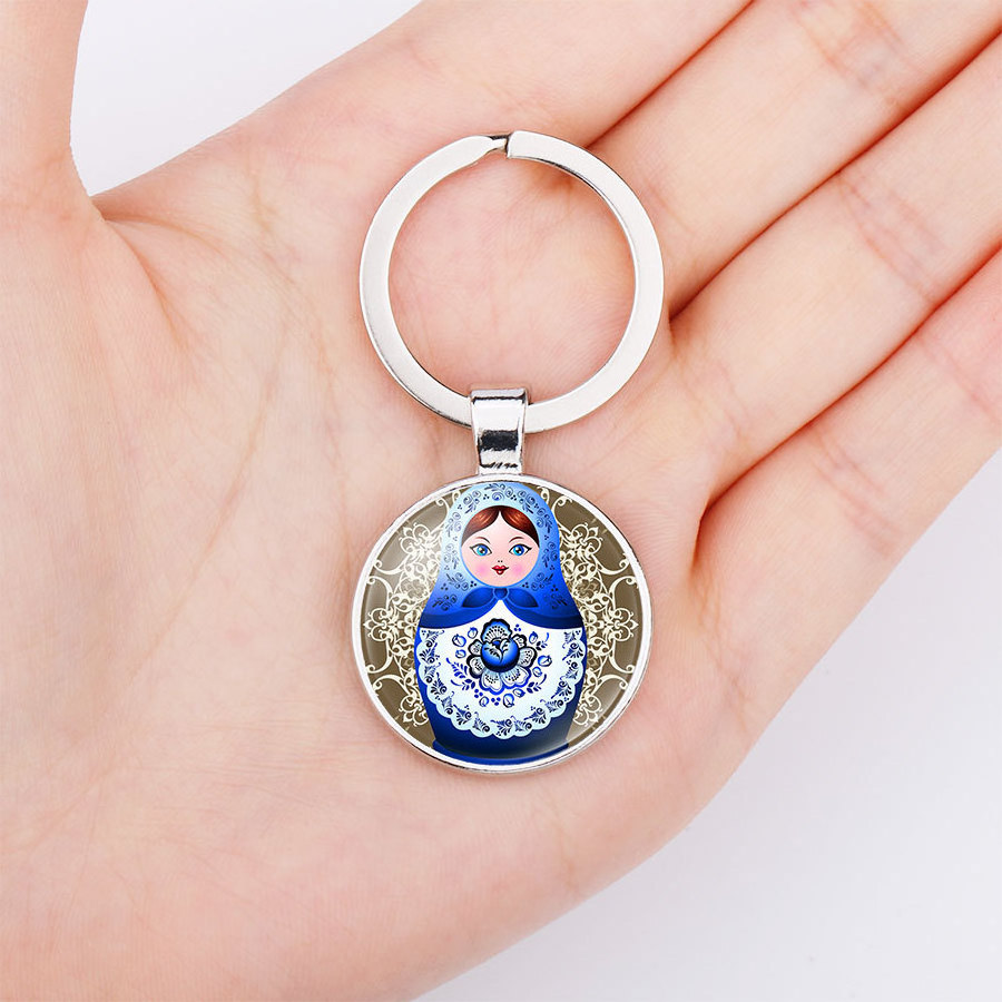 AA0160214 New jewelry pendant keychain Russian dolls pendant keyring Car bag accessories