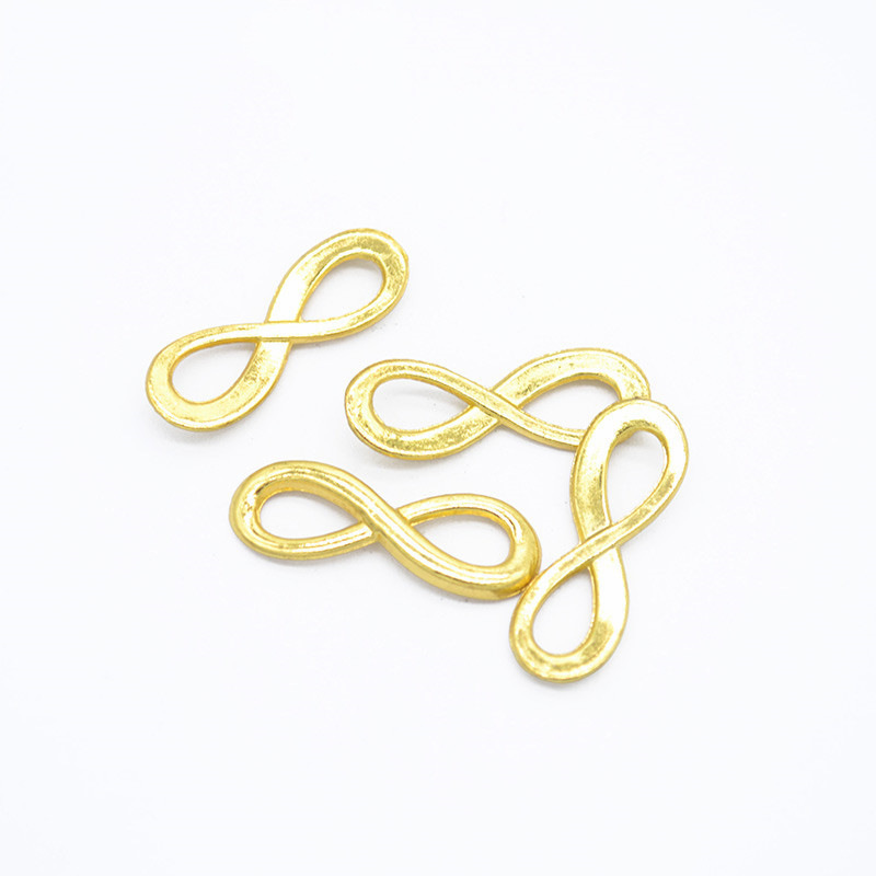 AA00843 Charms Infinity Symbol Connectors 24x8mm Silver Color Pendants Antique Jewelry Making Diy Handmade Craft