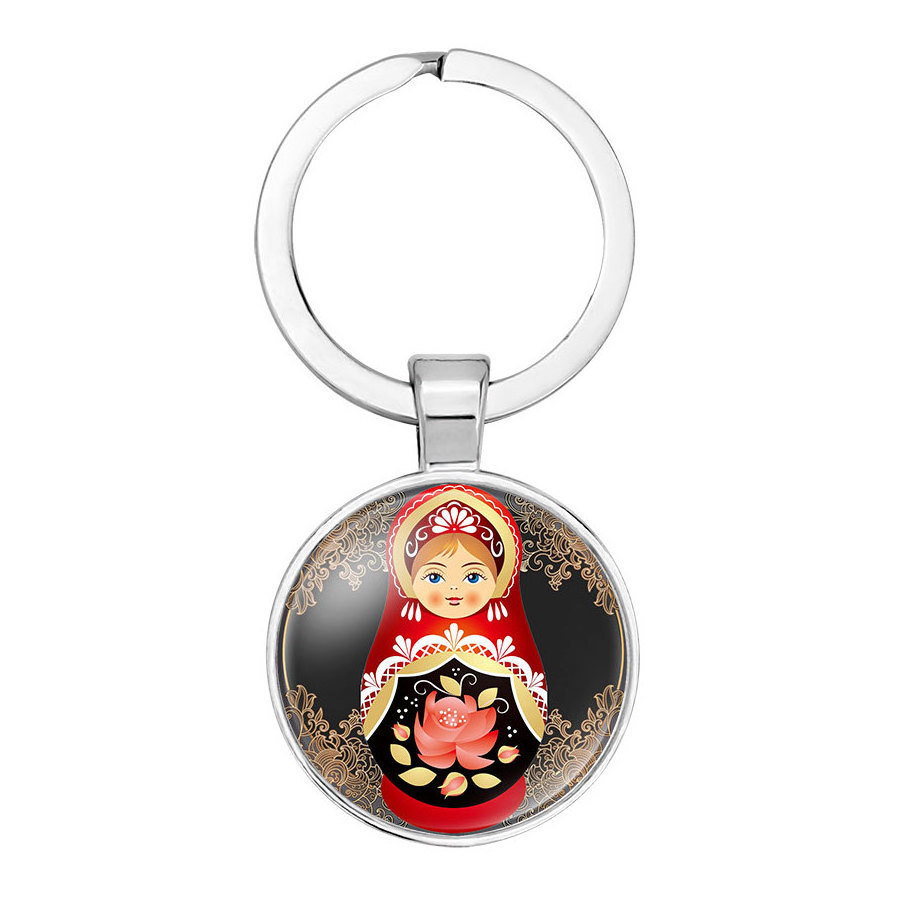 AA0160214 New jewelry pendant keychain Russian dolls pendant keyring Car bag accessories