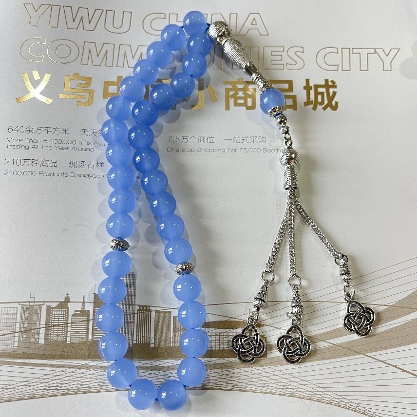 AA0160235 Wholesale glass bead muslim 10mm prayer beads 33 Tasbeeh Arabic mid east prayer beads rosary