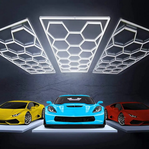 AoYing Factory Car Workshop Honeycomb Light Geometric Design DIY High Lightness Hexagonal Garage Work Light Hexagon Led Light