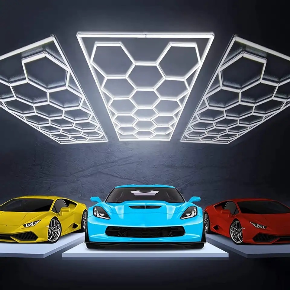 Aoying Factory Hot Selling Car DIY Detailing Light for Workshop Hexagonal LED Garage Work Lights Honeycomb  led  Light