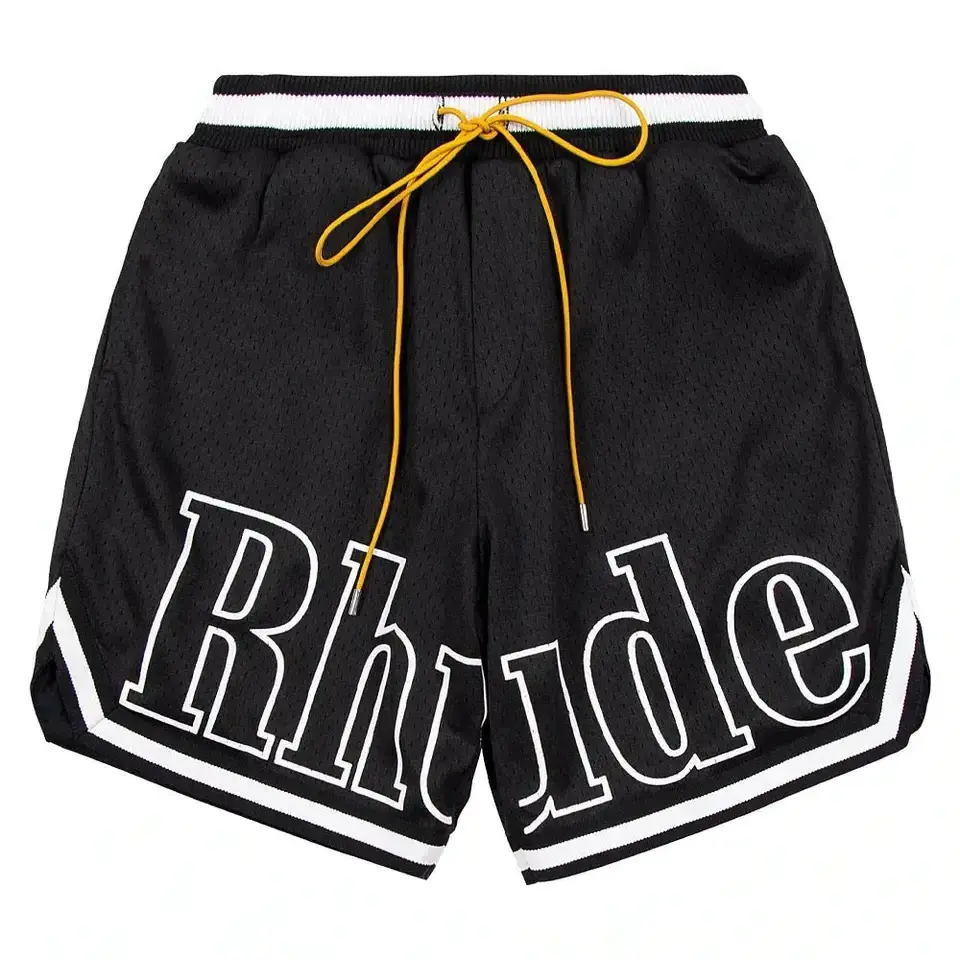 Custom Summer Breathable Sweat Wicking Running Fitness Custom Shorts Polyester Beach Basketball Shorts Men's Rhude Mesh Shorts