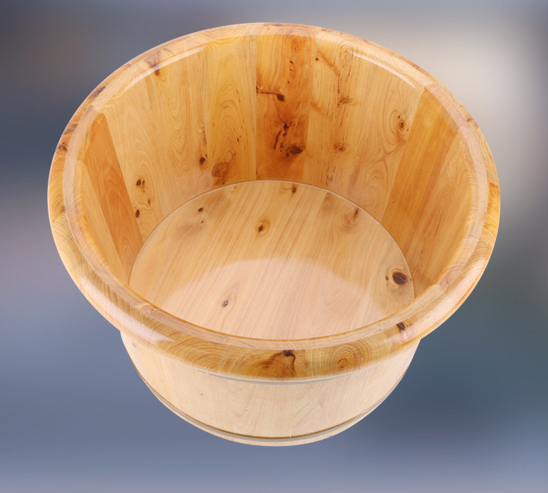 Dropshiping Wooden Foot Bath Bucket Pedicure Tub Foot Spa Bathing Barrel