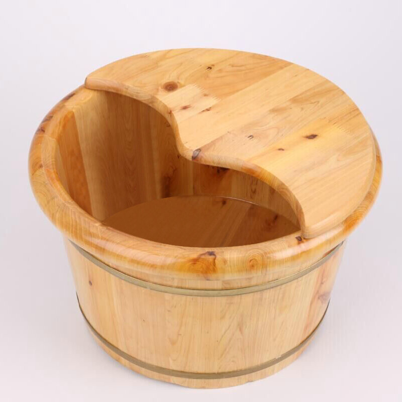 Dropshiping Wooden Foot Bath Bucket Pedicure Tub Foot Spa Bathing Barrel