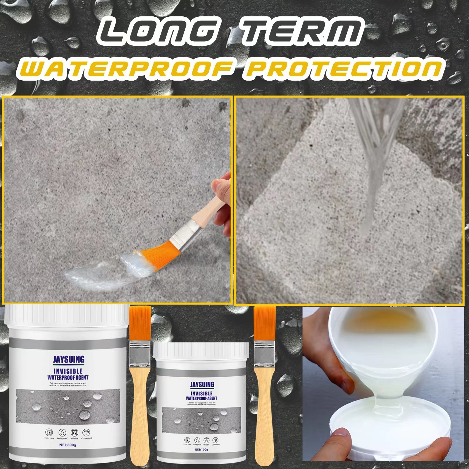 Waterproof glue sealant toilet kitchen exterior wall leak-proof water plug repair brick repair paint