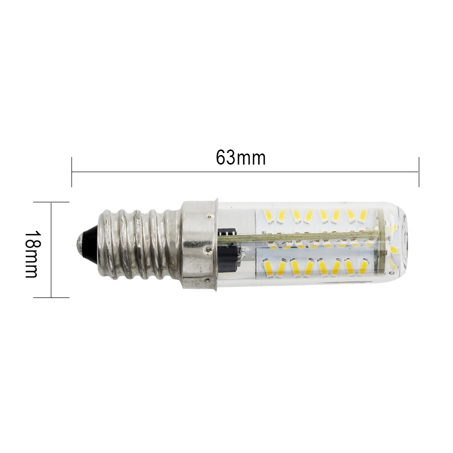 E14 3014 SMD 70LED 3W High Bright Silica Gel Light Lamp Bulb For Refrigerator Sewing Machine Pure Warm White 220V