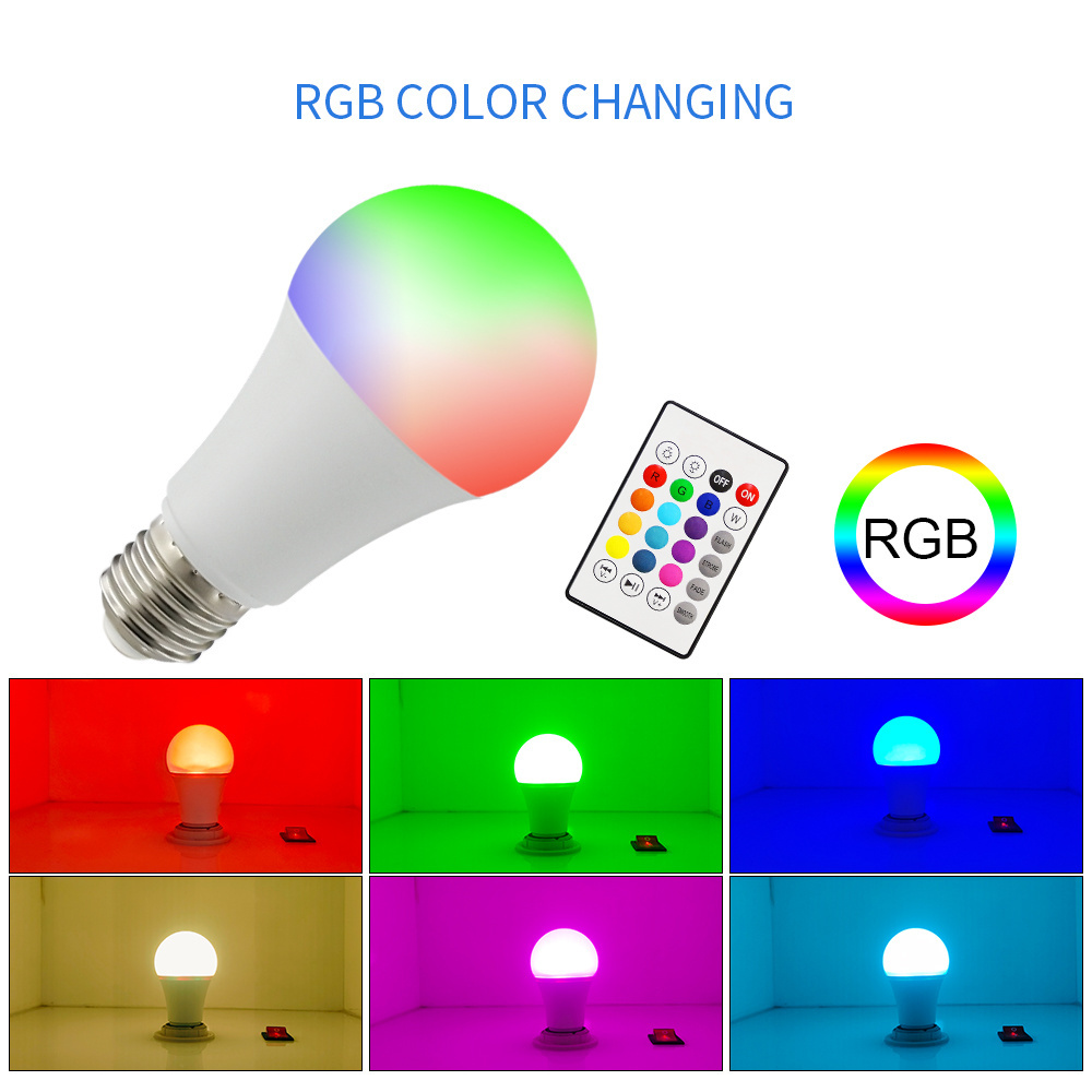 Led rgb bulb light led lighting 9w e27 e14 b22 smart wifi led bulbs