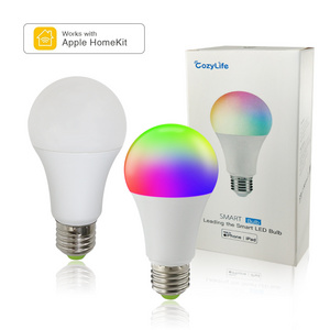 homekit  A19 9W E27/E26/B22 WiFi smart light bulb homekit Apple phone Siri voice control rgbcw light