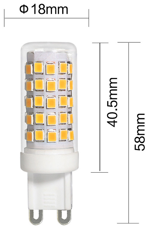 Factory direct sell high quality eye protection 6W 4000K 2853 SMD G9 corn patch LED bulb with ce, RoHS, CE Rohs