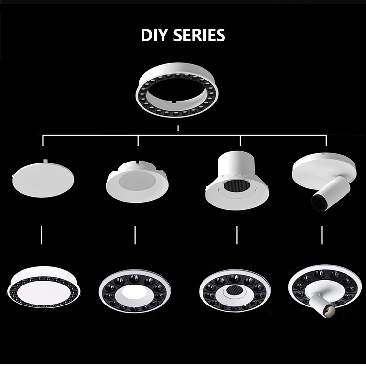 ALLWAY Modern Design CCT SMD Round Circular Ceiling Recessed Spot Down Light 8 15 20 30 W LED Downlights