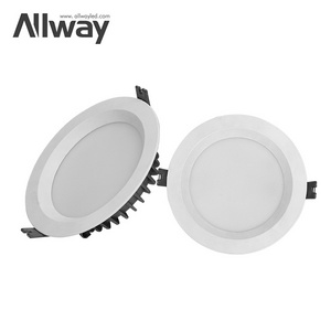 ALLWAY Hot Sales Recessed Dimmable CCT Downlight 3 Inch 6 Inch Down Light Housing Hotel Indoor 7W 9W 12W Led Panel Lights