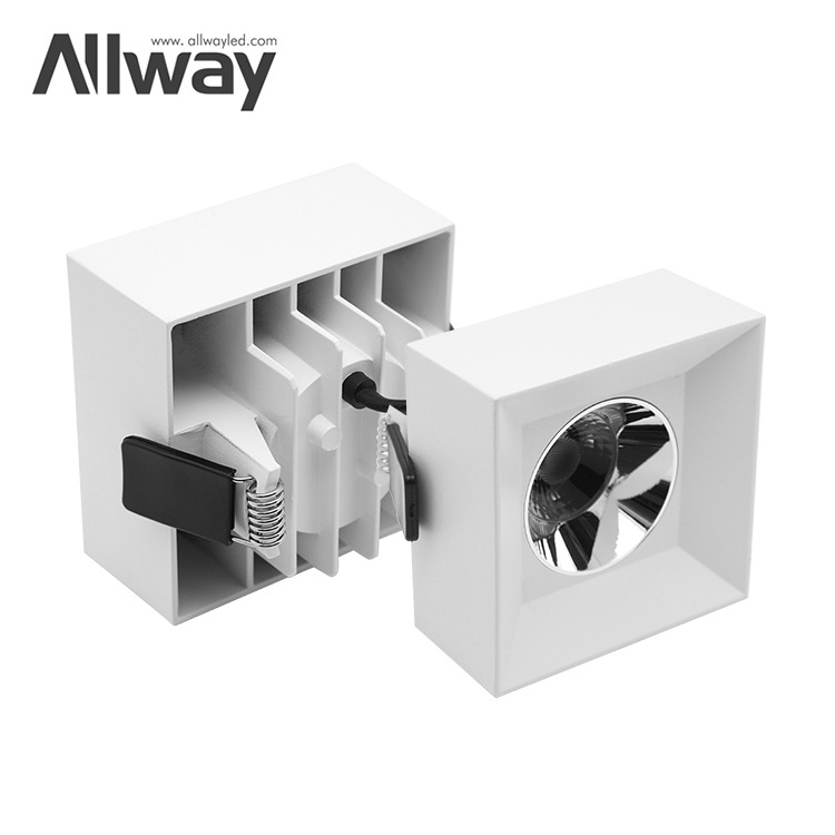 ALLWAY Modern New Design Small Size Embedded Office Basement Hallway 12Watt LED Spot Light