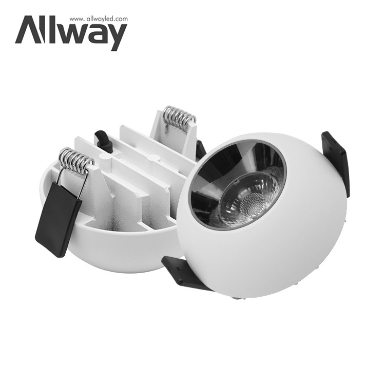 ALLWAY Modern New Design Small Size Embedded Office Basement Hallway 12Watt LED Spot Light