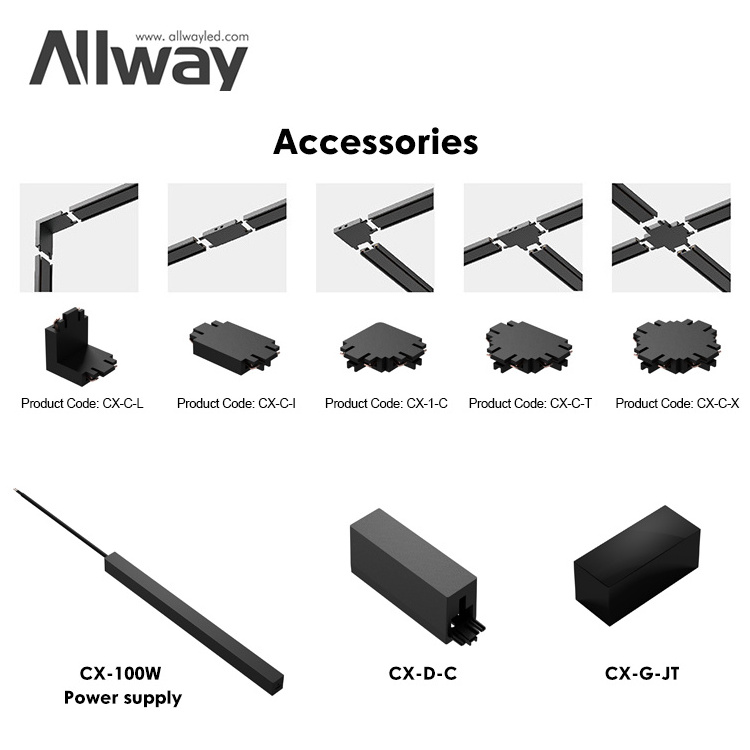 ALLWAY New Product Adjustable Aluminum Mini Size Black Modern Indoor Led Spotlight 6w 8w COB Magnetic Led Track Light