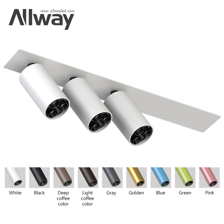 ALLWAY New Arrival Adjustable Anti Glare Aluminium Track Spotlight Led Commercial Downlight