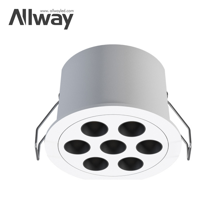 ALLWAY Wholesale Round Store Outdoor Ceiling Light Recessed Mounted 6w 12w Cob Led Spot Light