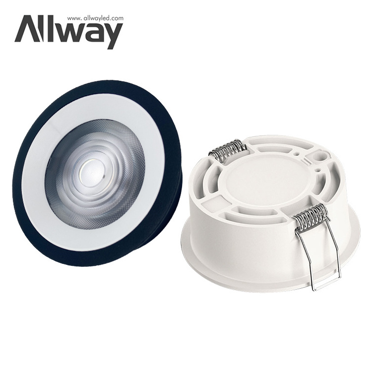 ALLWAY New Design Slim 25mm Dimmable Round Recessed Downlight Cob 5 9 12 15 W Led Down Lights